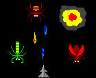 Bild von action game mit invaders from galaxy